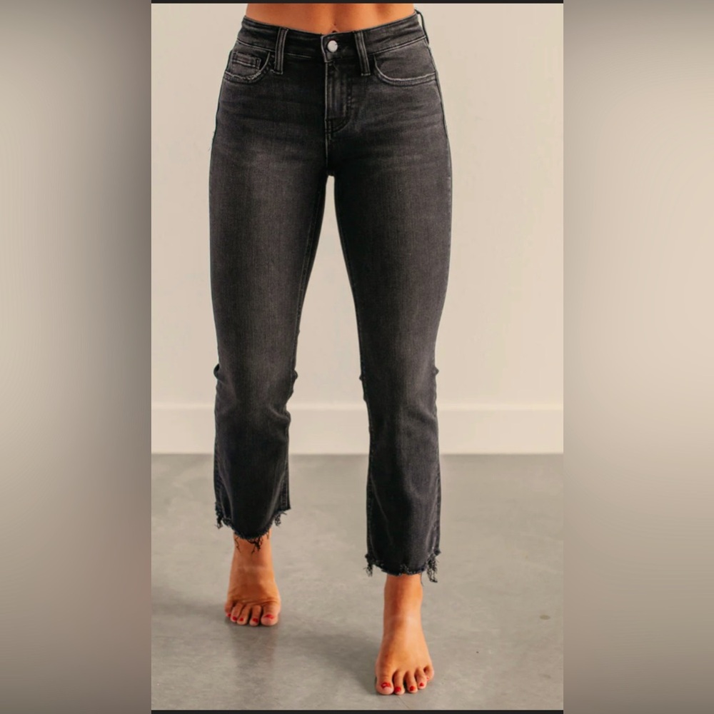 Flying Monkey Black Frayed Hem Jeans